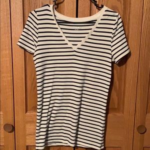 Striped V-Neck